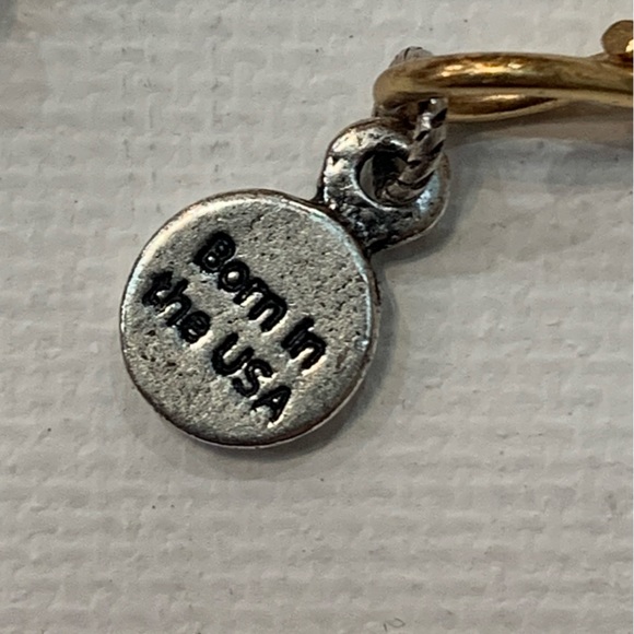 Luca + Danni Love Knot Bangle Bracelet Mixed Metal Silver and Brass - Picture 6 of 12